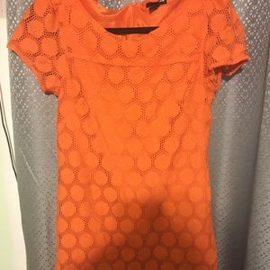 Orange polkadot dress